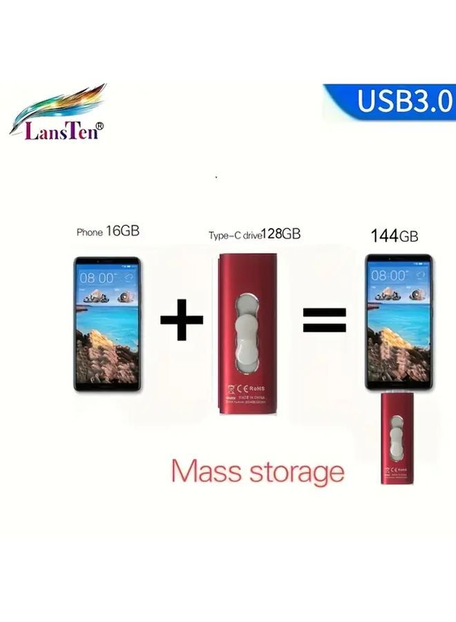 Lansten 3 In 1 USB Flash Drive 16GB USB C MicroUSB USB A For Android Phone Tablet PC Mac - Image 5